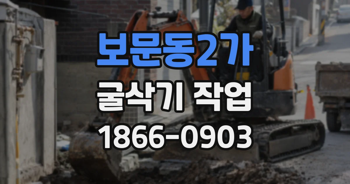 보문동2가 굴삭기 작업