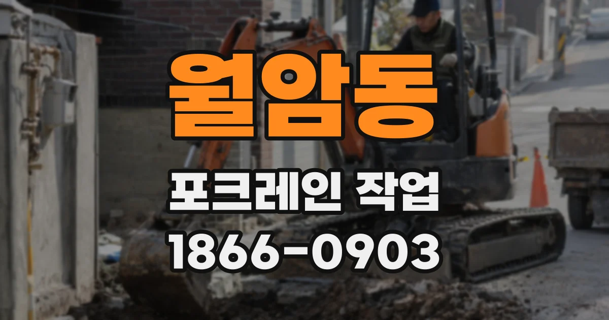 월암동 포크레인 작업