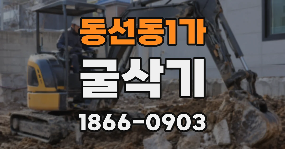 동선동1가 굴삭기