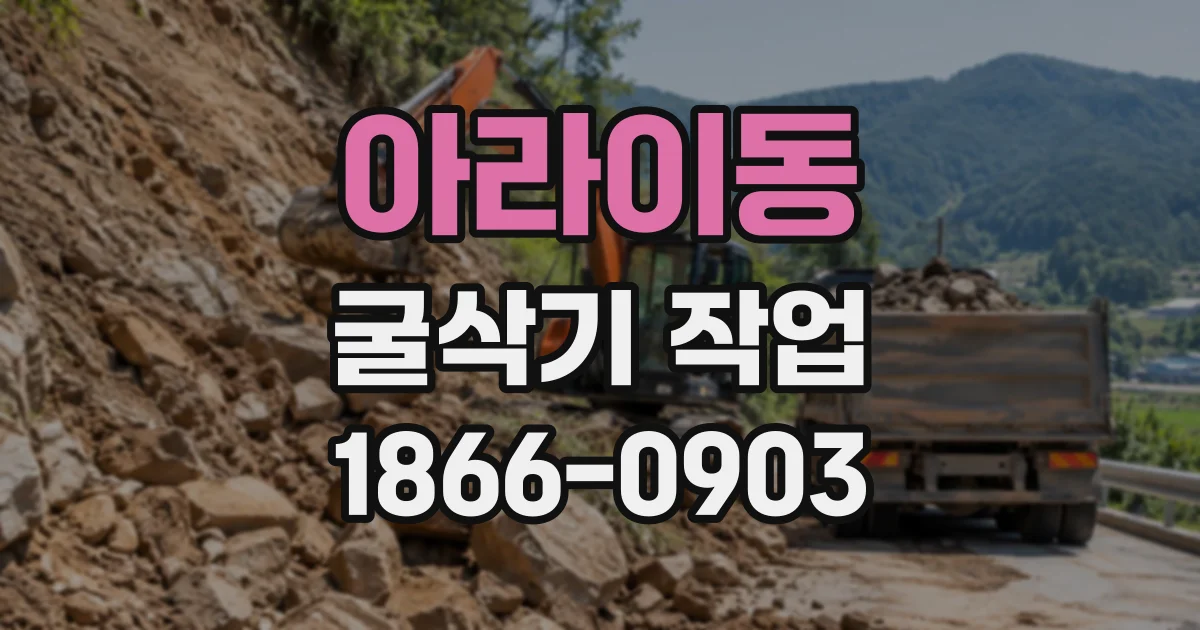 아라이동 굴삭기작업