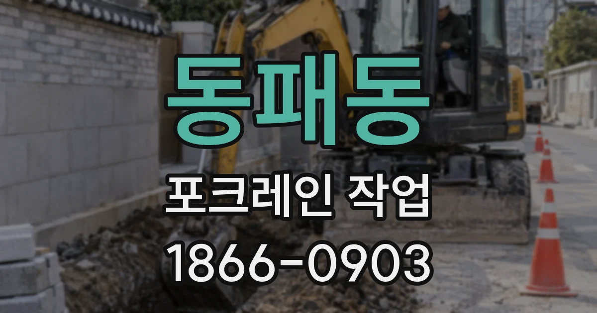 동패동 포크레인 작업