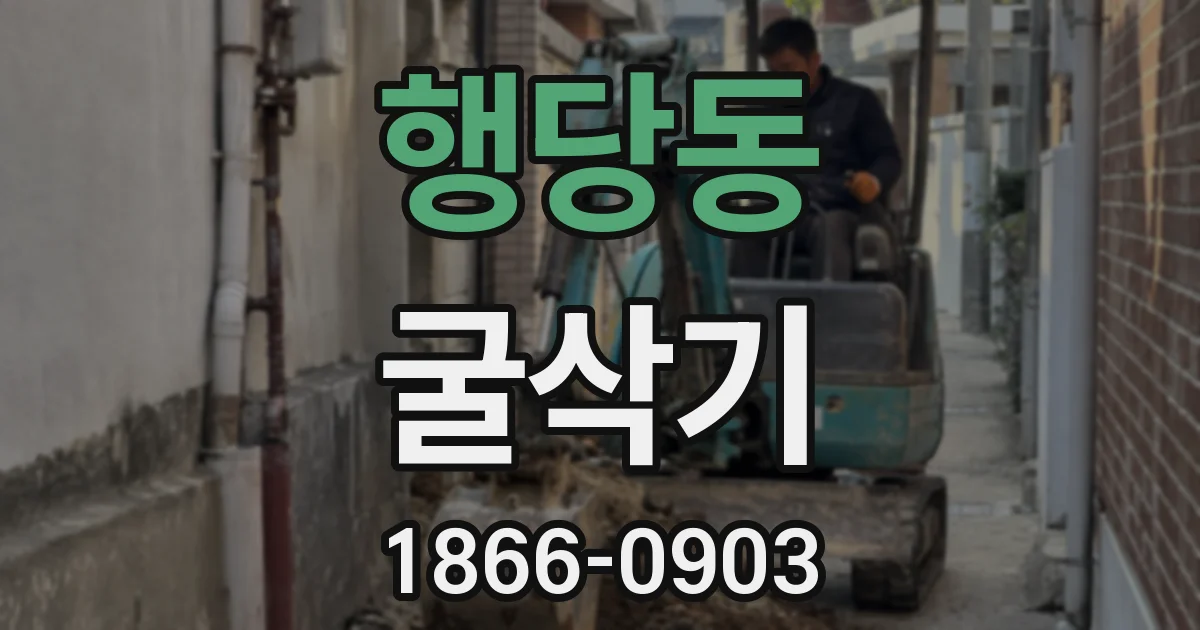 행당동 굴삭기