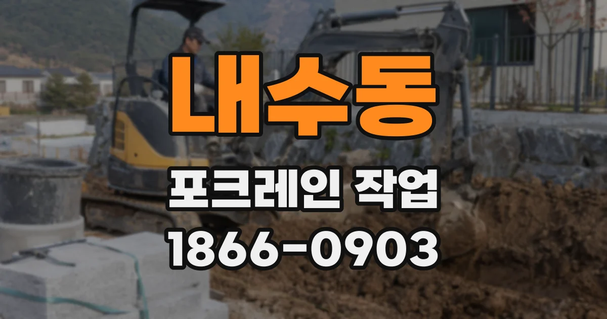내수동 포크레인 작업