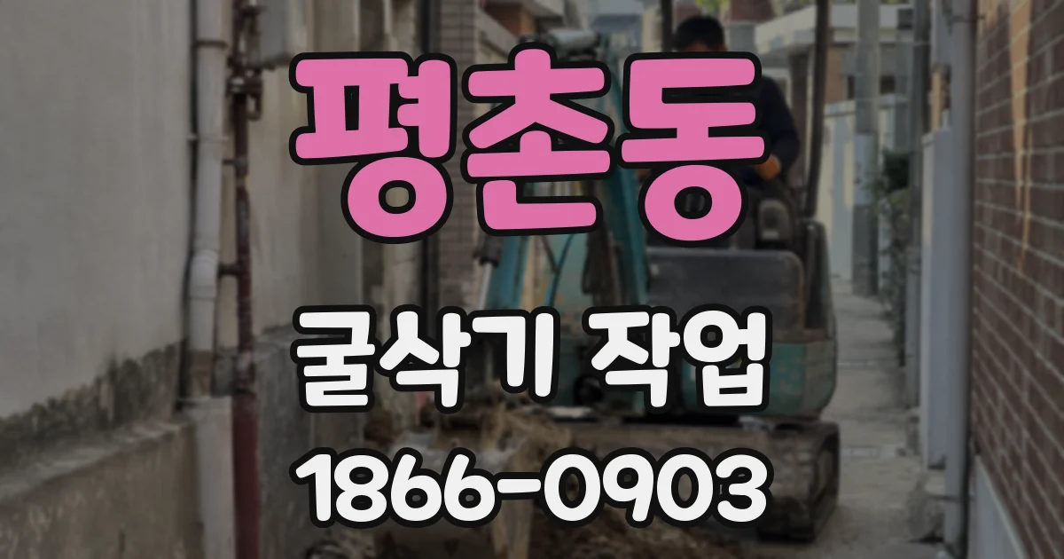 평촌동 굴삭기 작업