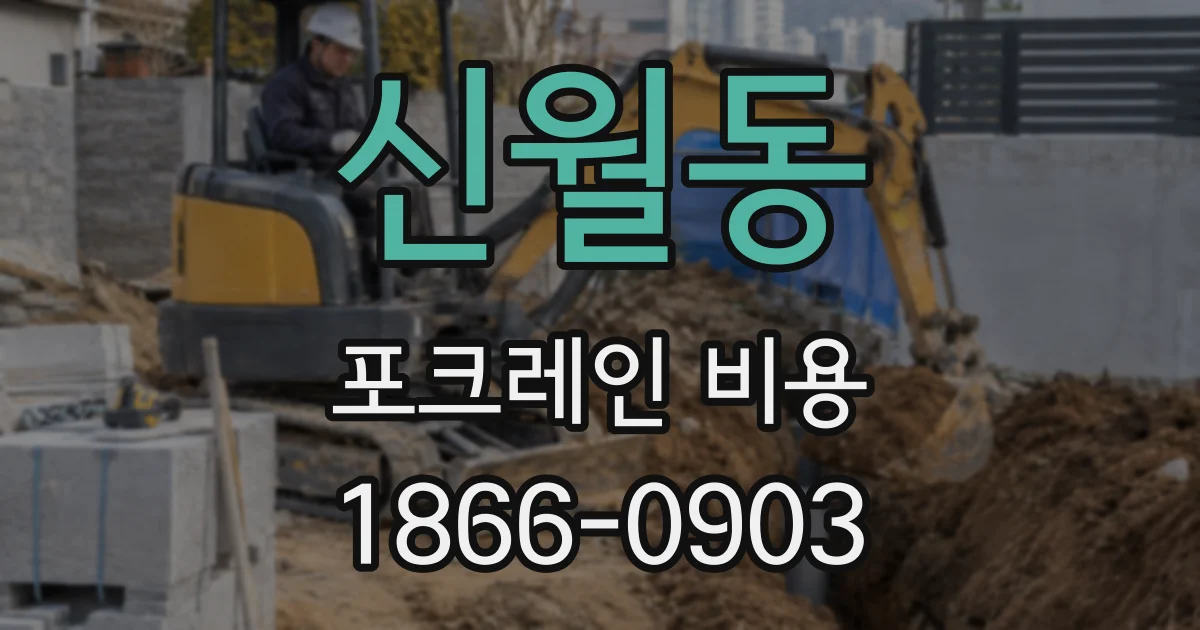 신월동 포크레인 비용