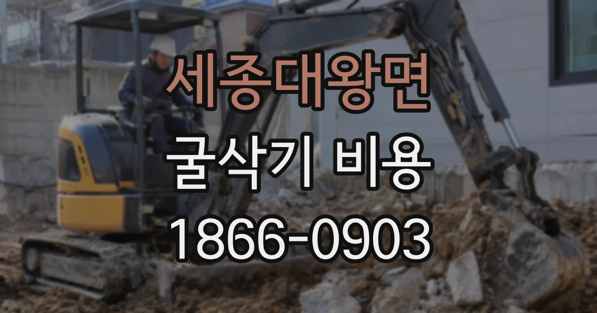 세종대왕면 굴삭기 비용