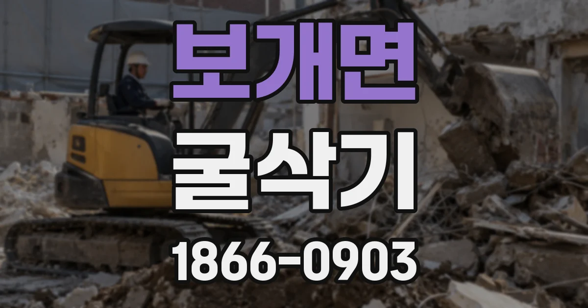 보개면 굴삭기