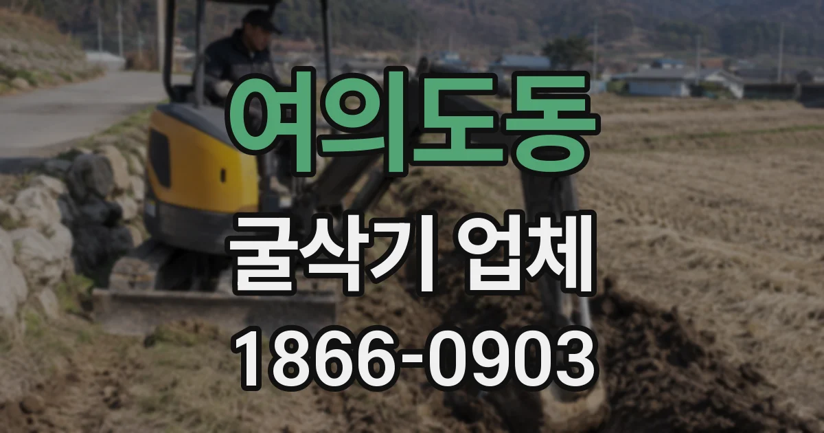 여의도동 굴삭기 업체