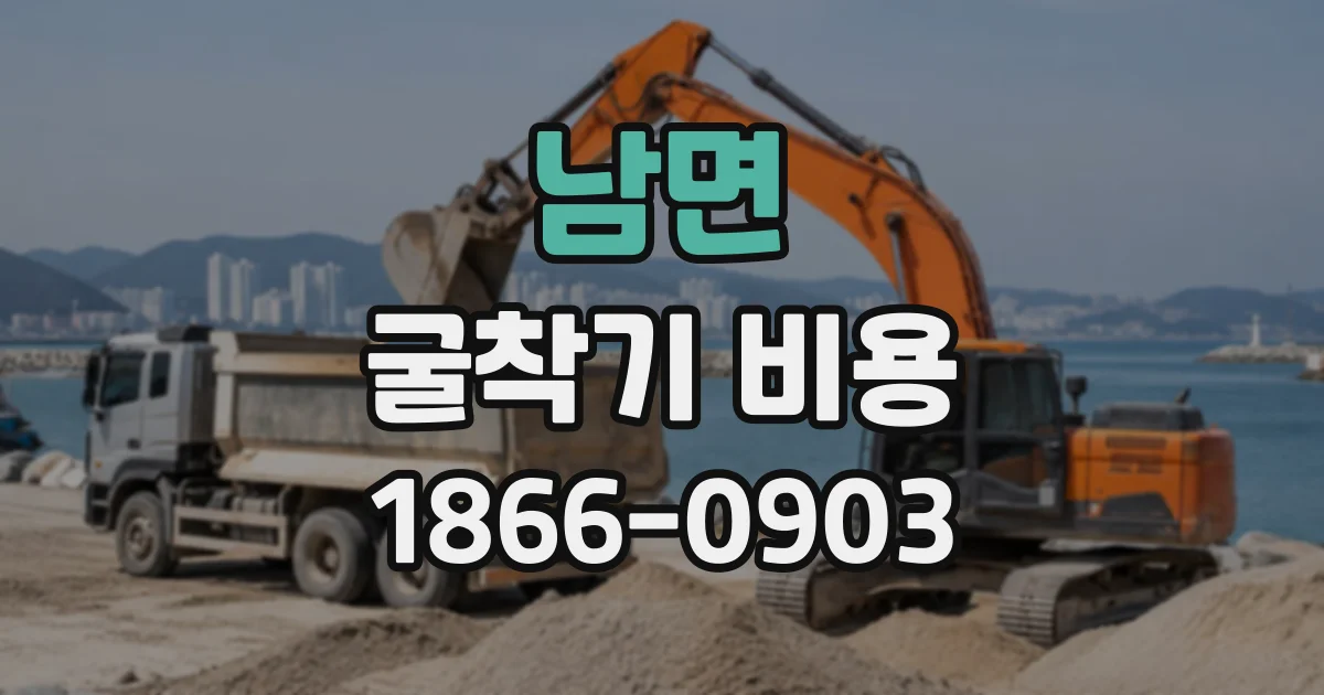 남면 굴착기비용