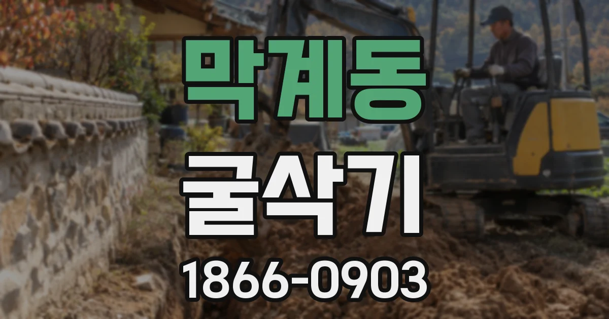 막계동 굴삭기