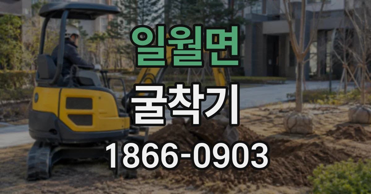 일월면 굴착기