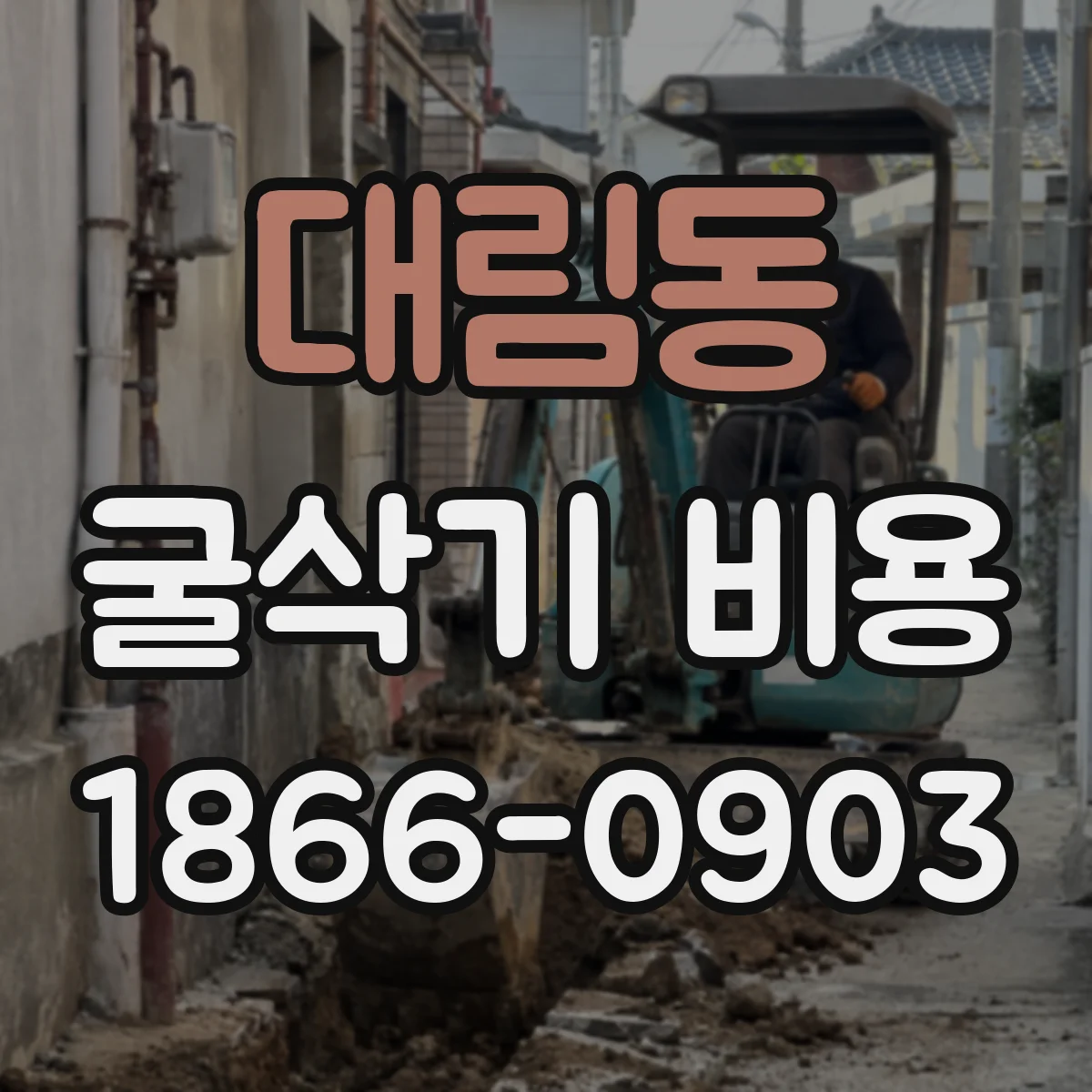 대림동 굴삭기 비용