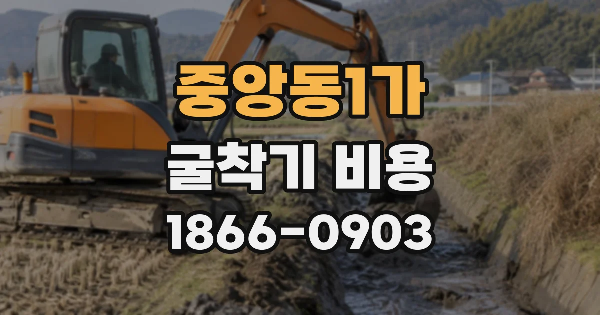 중앙동1가 굴착기비용