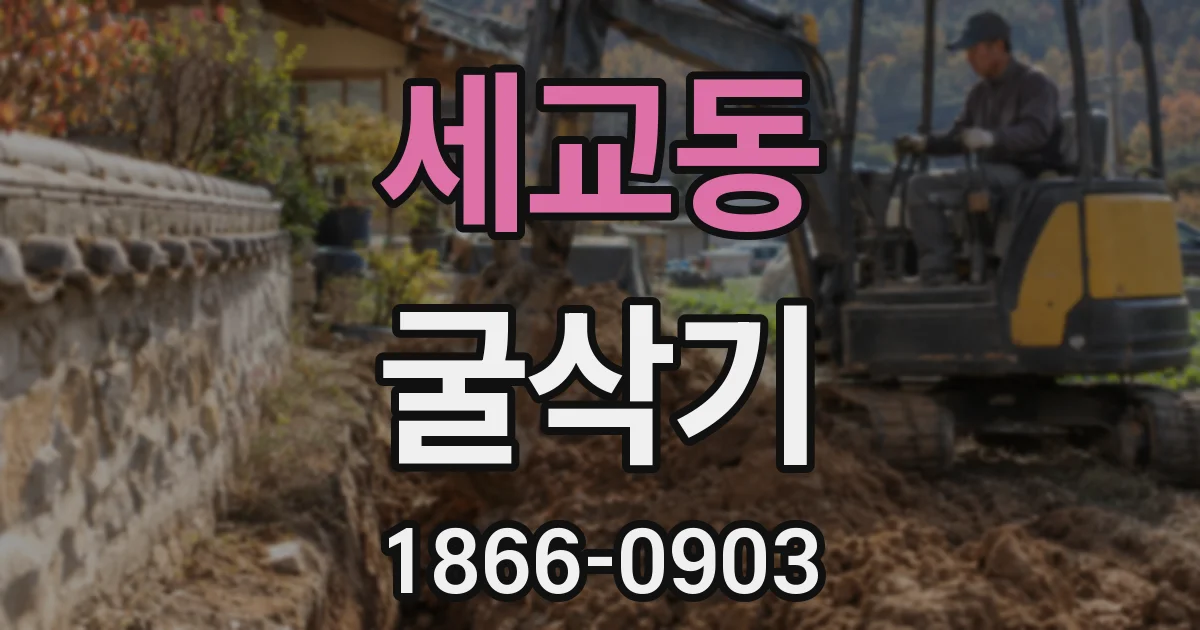 세교동 굴삭기