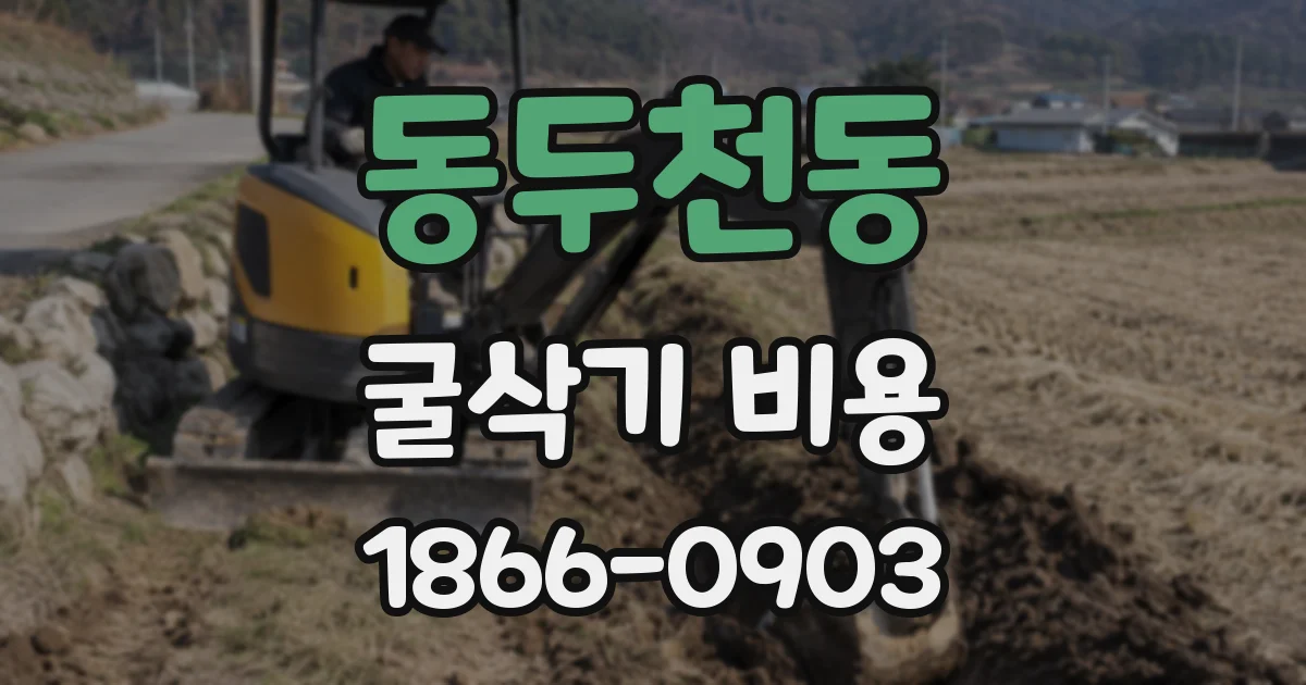 동두천동 굴삭기 비용