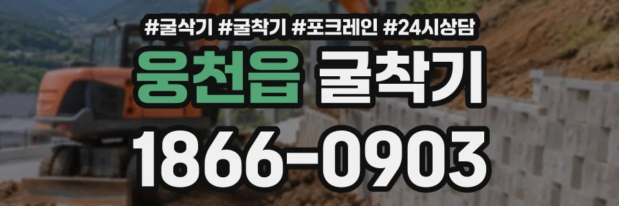 웅천읍 굴착기 상담 전화 1866-0903