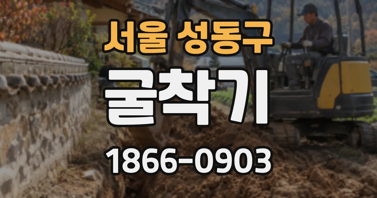 서울 성동구 굴착기