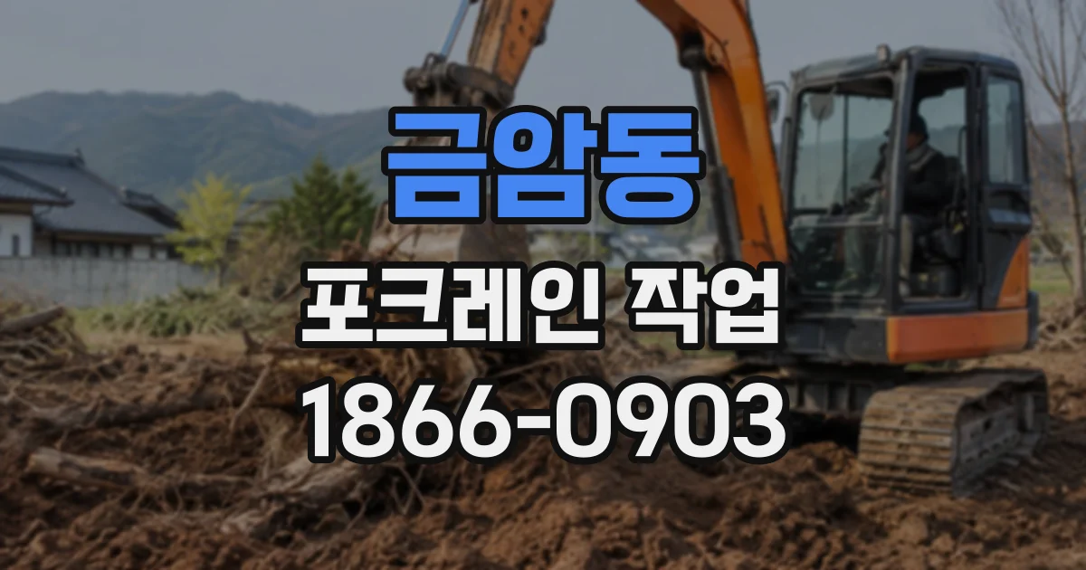 금암동 포크레인작업