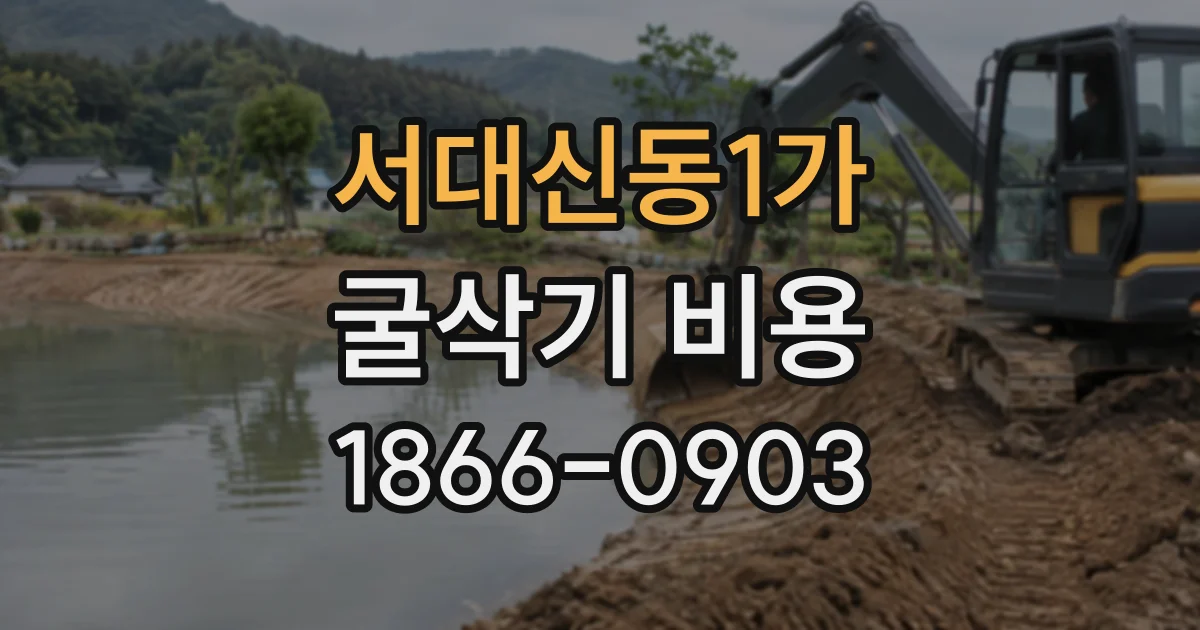 서대신동1가 굴삭기비용