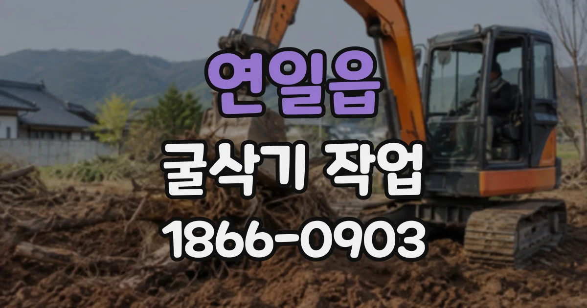 연일읍 굴삭기작업