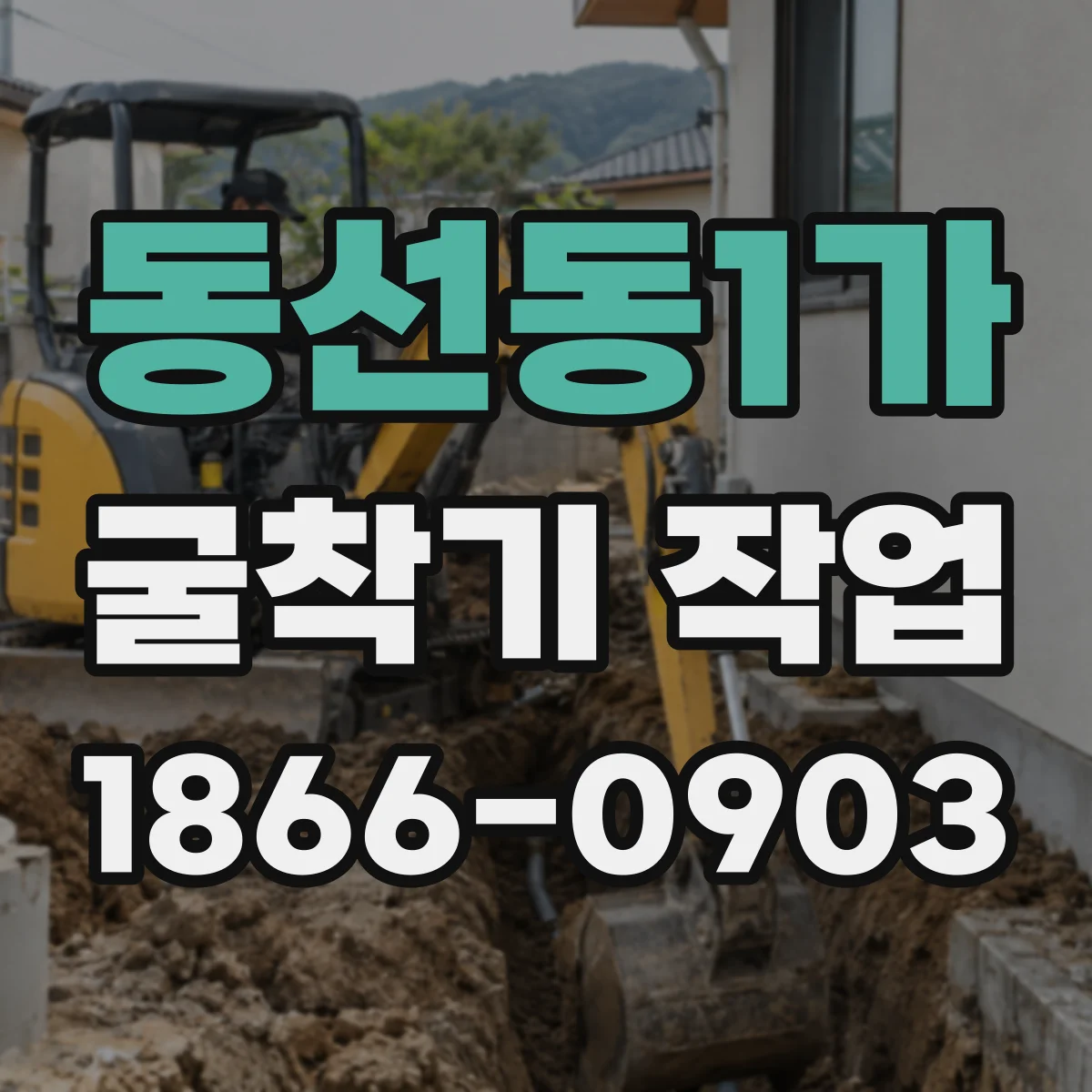 동선동1가 굴착기 작업