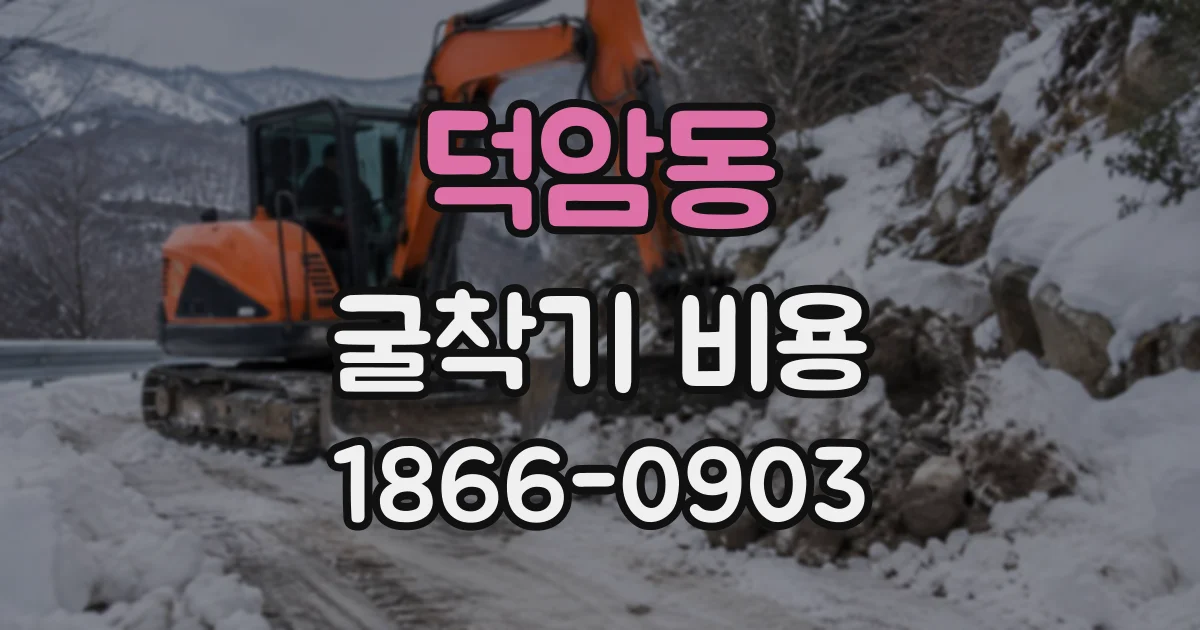 덕암동 굴착기비용