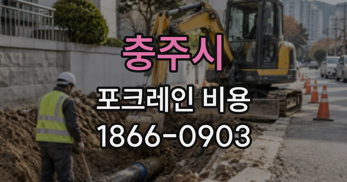 충주시 포크레인비용