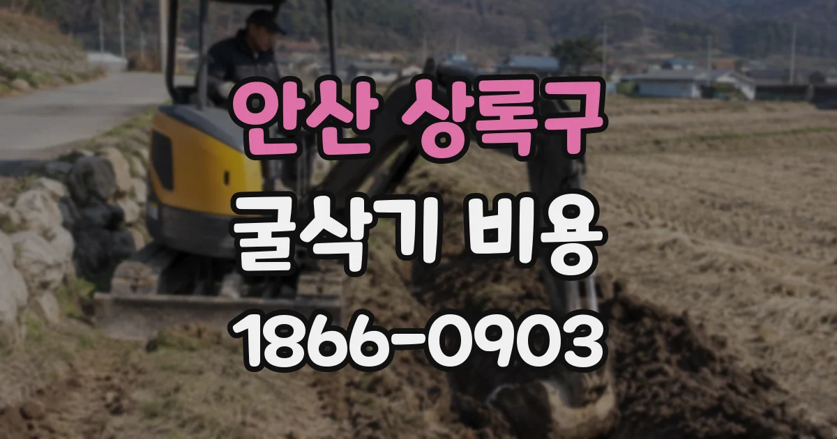 안산 상록구 굴삭기 비용