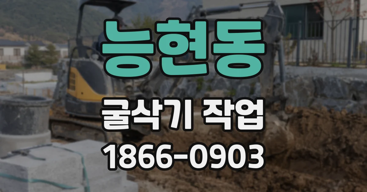 능현동 굴삭기 작업