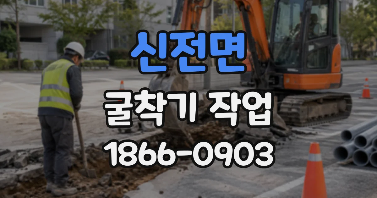 신전면 굴착기작업