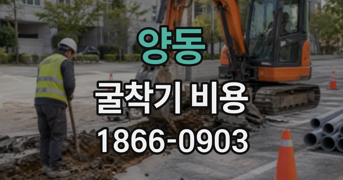 양동 굴착기비용