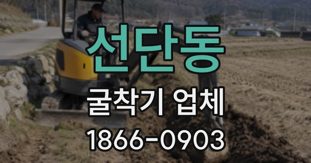 선단동 굴착기 업체