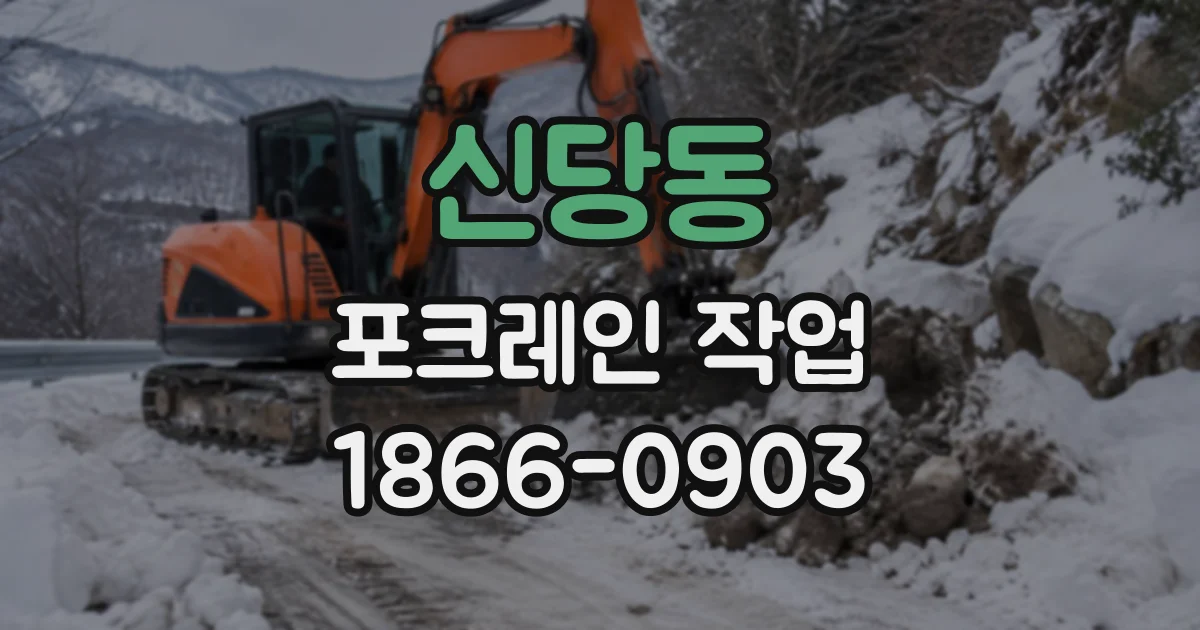 신당동 포크레인작업