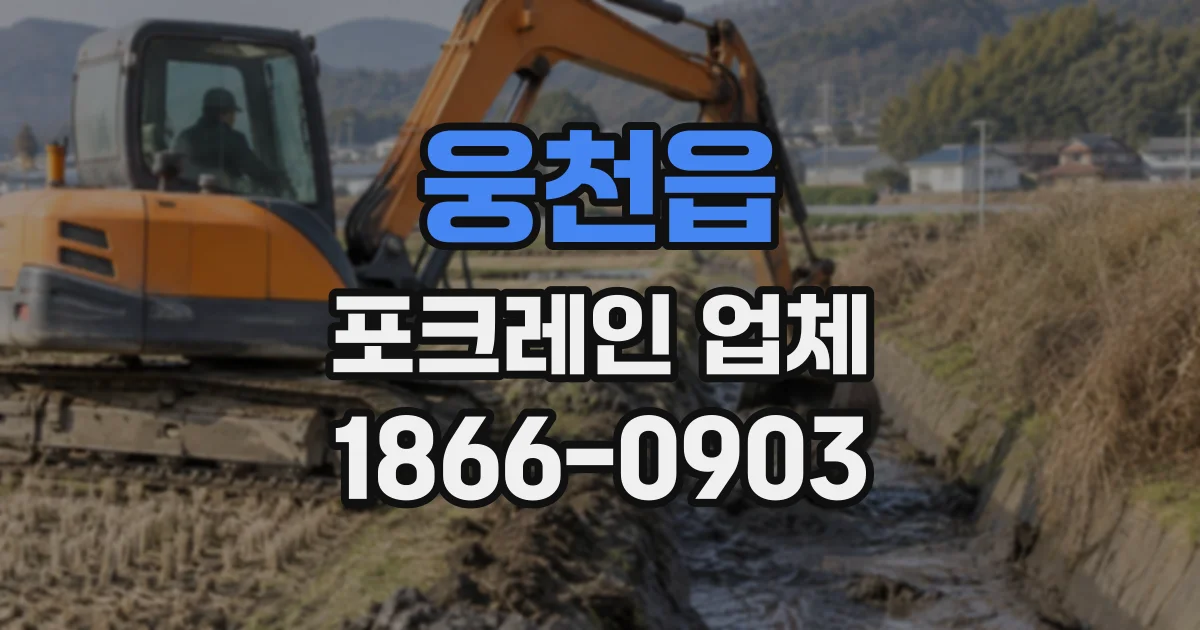 웅천읍 포크레인업체
