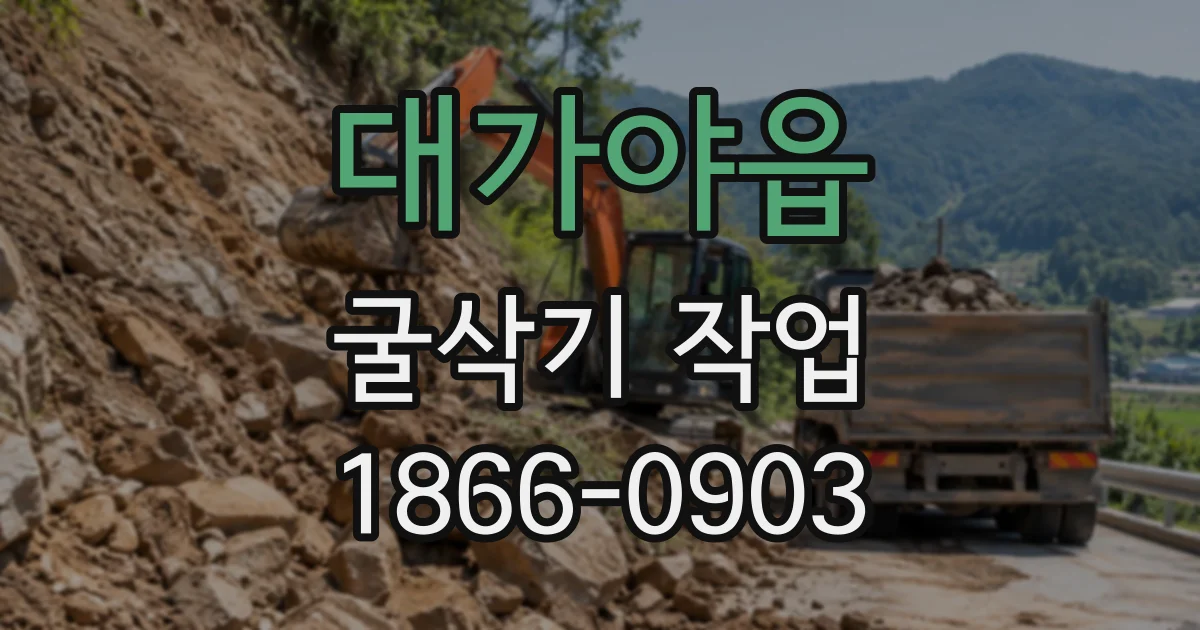대가야읍 굴삭기작업