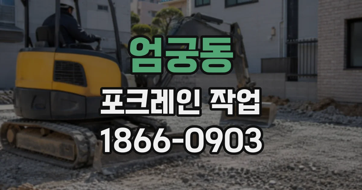 엄궁동 포크레인작업