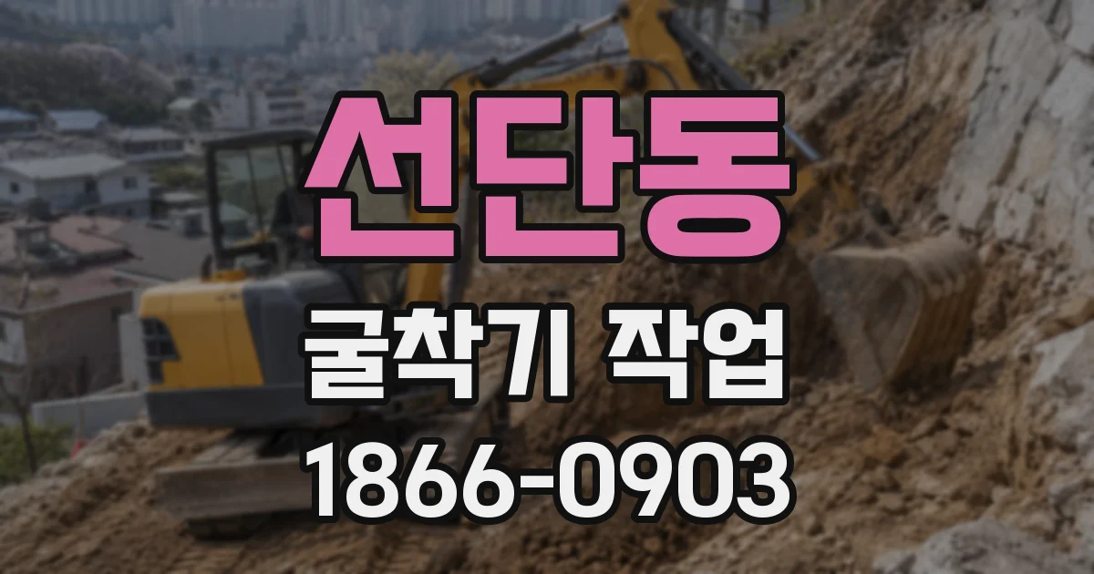 선단동 굴착기 작업