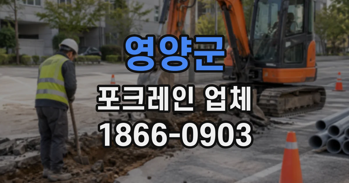 영양군 포크레인업체