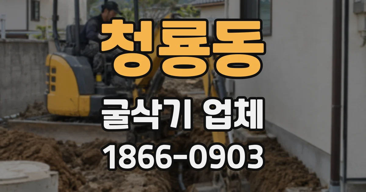 청룡동 굴삭기 업체