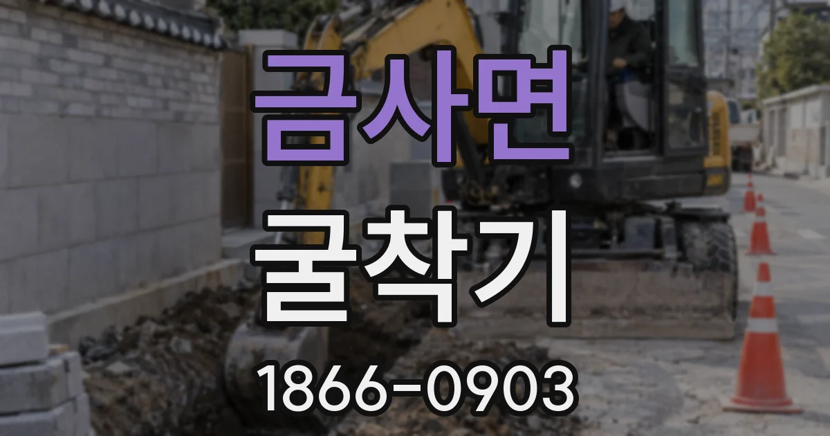 금사면 굴착기