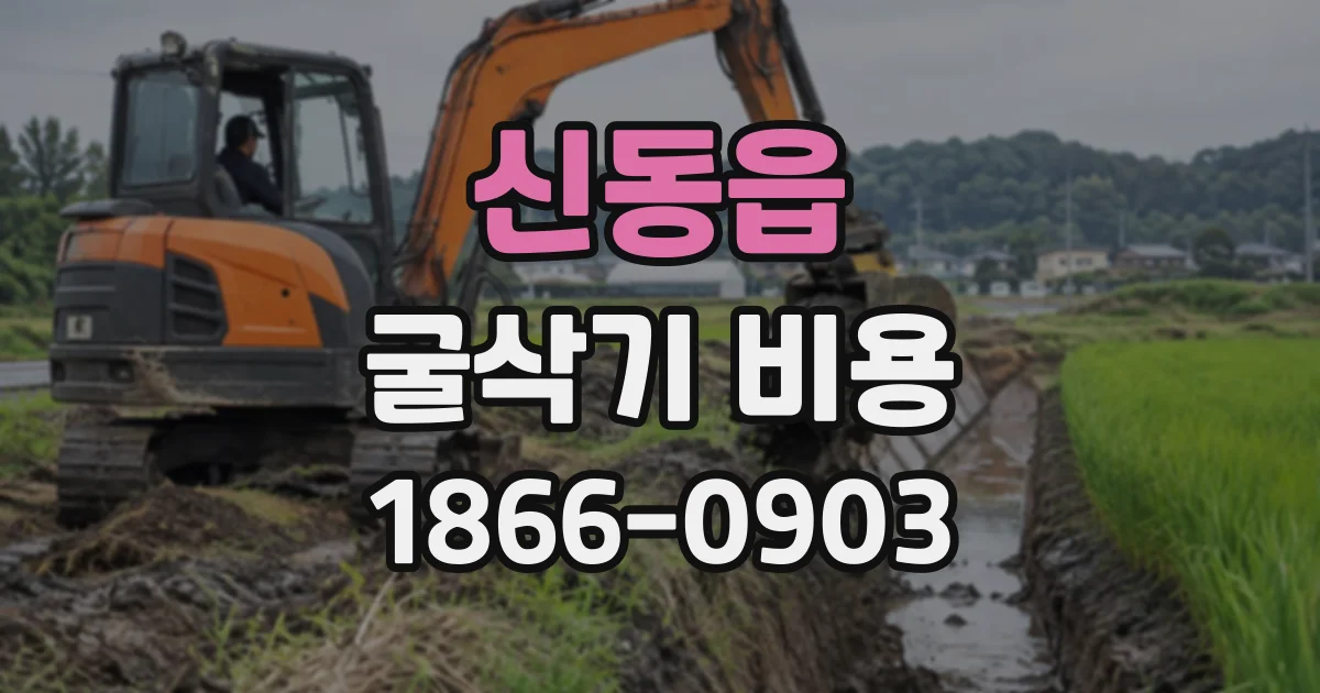 신동읍 굴삭기비용
