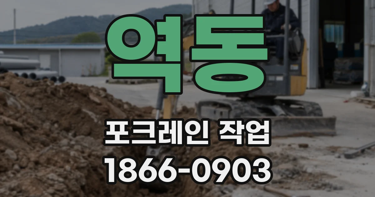 역동 포크레인 작업