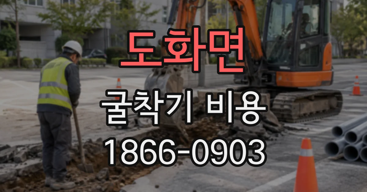 도화면 굴착기비용
