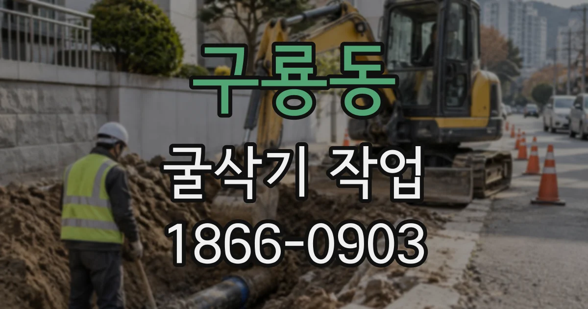 구룡동 굴삭기작업