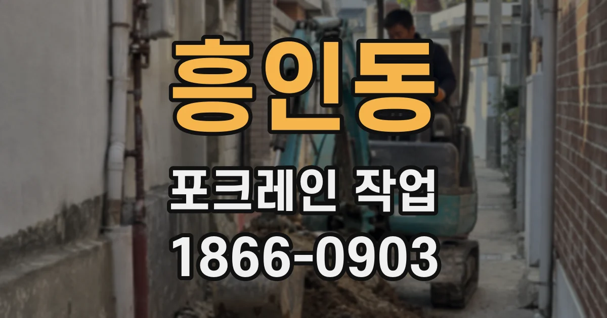 흥인동 포크레인 작업