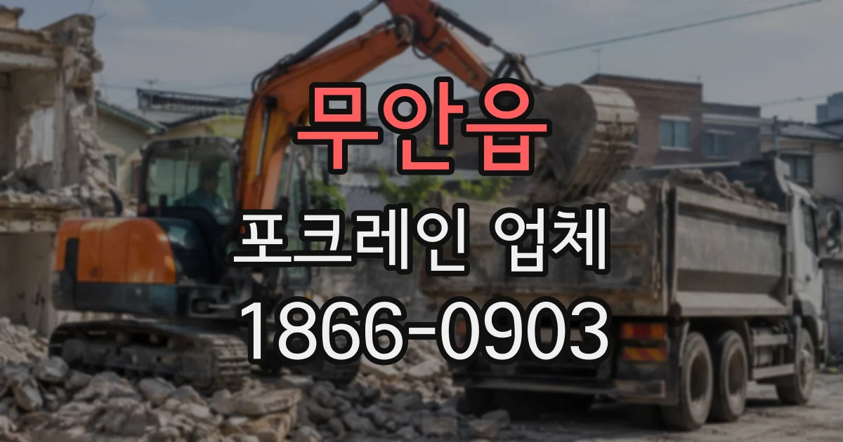 무안읍 포크레인업체