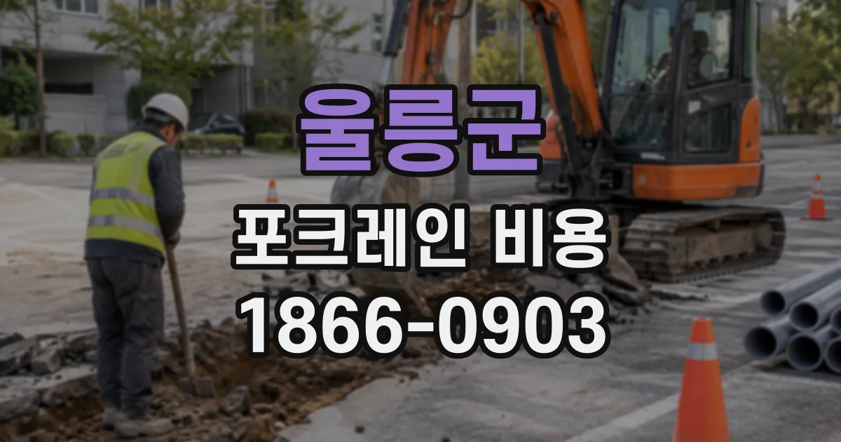 울릉군 포크레인비용