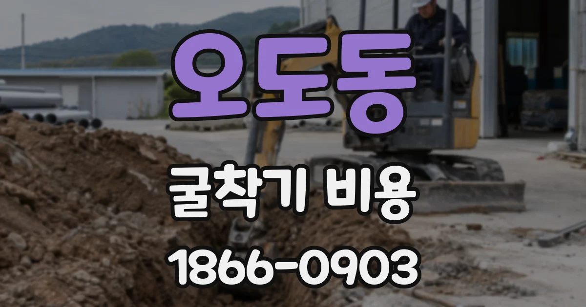 오도동 굴착기 비용