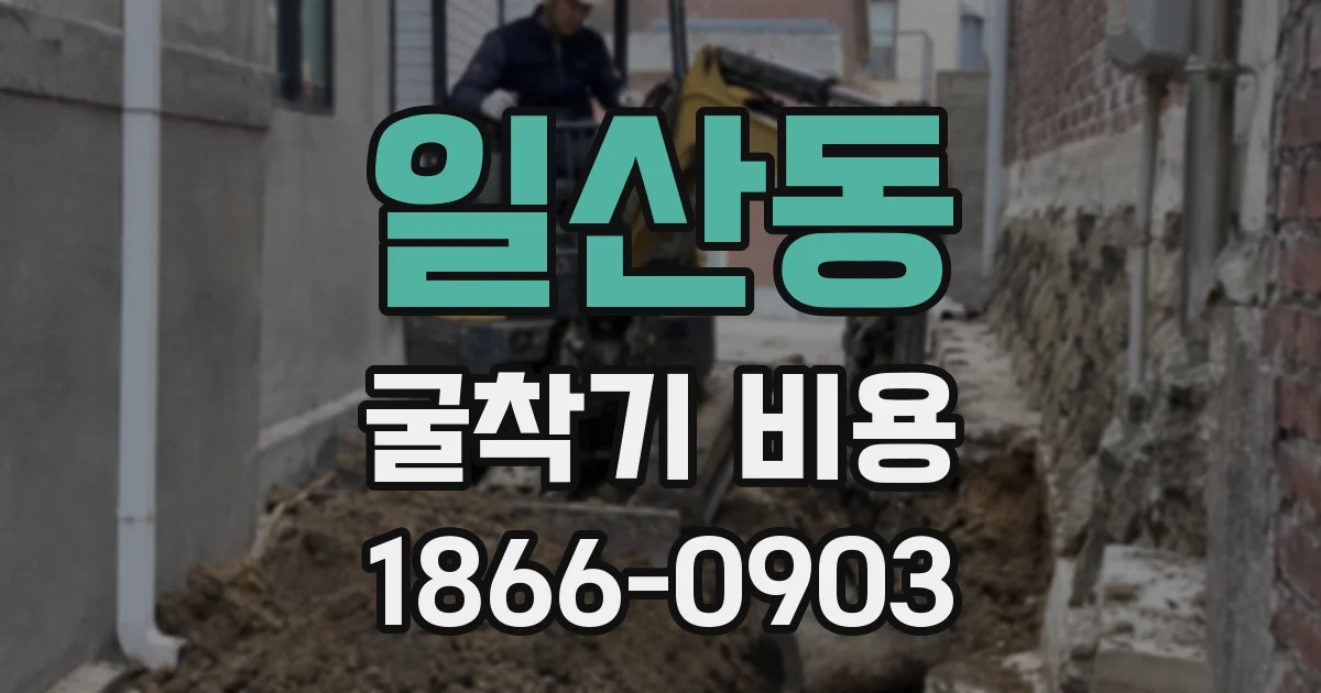 일산동 굴착기 비용