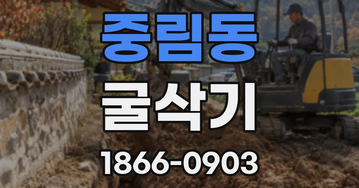 중림동 굴삭기